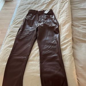 Abercrombie pleather pants-NEVER WORN